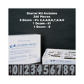 Ez Line 7 1/2" Silver & Black Windshield Numbers Kit (20 Doz) Pk 208